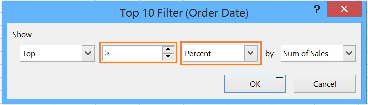 Filter Top or Bottom Items that make up a Specified Percent of the Value