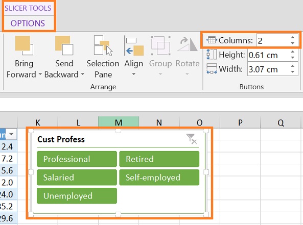 Getting Multiple Columns in the Slicer Box